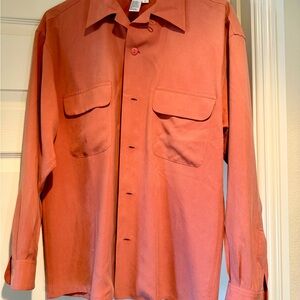 Ann Taylor Orange Lightweight Shirt Jacket Casual